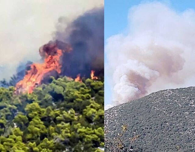 EKTAKTO – Mεγάλη φωτιά εκτός ελέγχου ΤΩΡΑ δίπλα σε σπίτια – Σuναγερμός στην Πυροσβεστική