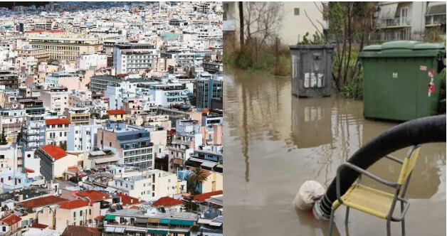 Τι θα συνέβαινε σε περίπτωση μεγάλης πλημμύρας στην Αττική; Αυτές είναι οι τρεις περιοχές που θα «βυθίζονταν»