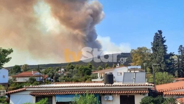 Νέα μεγάλη φωτιά τώρα: Μήνυμα για εκκένωση, φόβοι ότι θα κατευθυνθεί προς Ερέτρια το μεγάλο μέτωπο